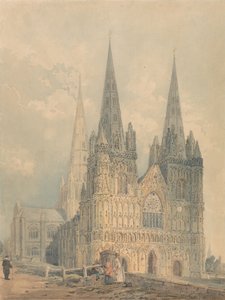 Lichfield Kathedraal, Staffordshire door Thomas Girtin